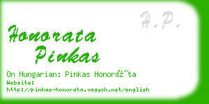 honorata pinkas business card